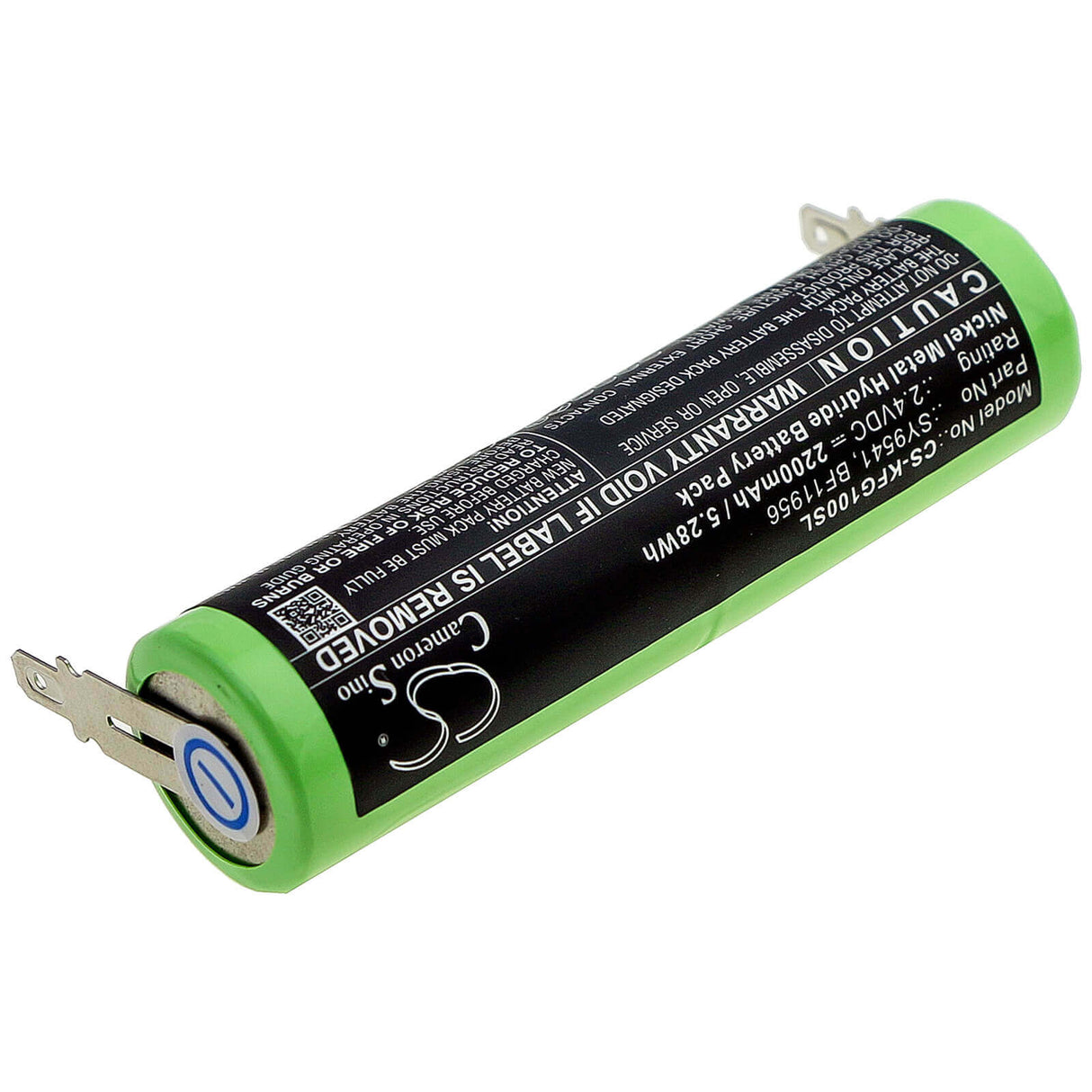 2.4V, Ni-MH, 2200mAh, Kitchenware battery fits Kenwood, Bf11956, Fg-100, Fg150, 5.28Wh Kitchenware Cameron Sino Technology Limited