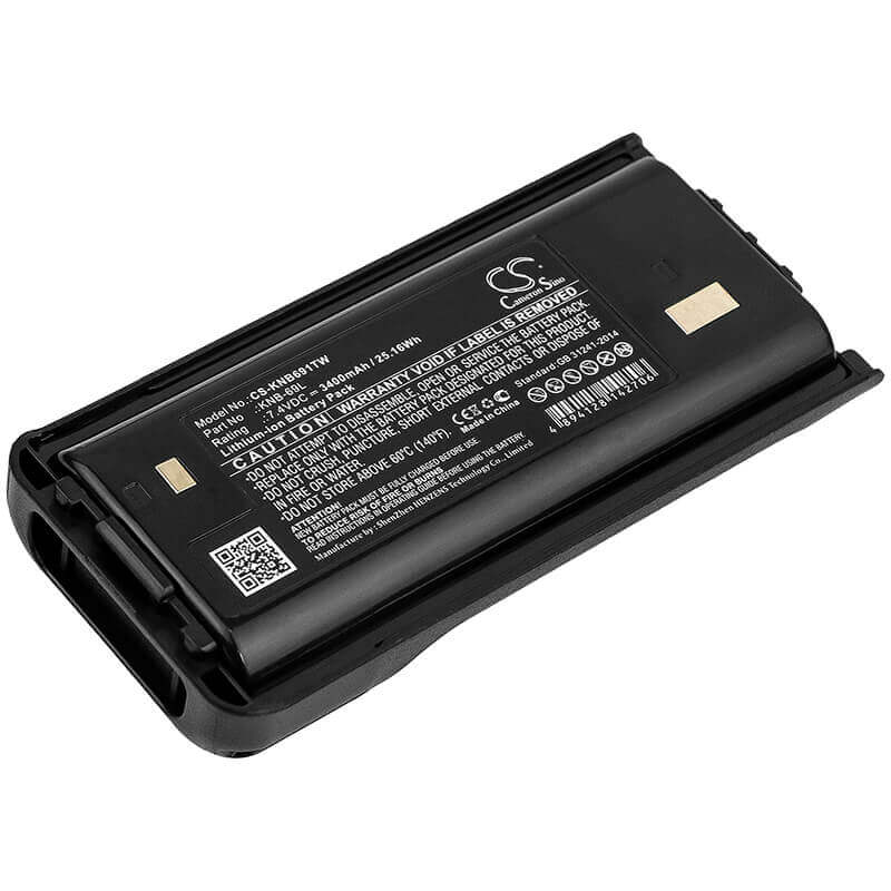 7.4V, Li-ion, 3400mAh, Two-Way Radio battery fits Kenwood, Knb-69l, Nx-240, Nx-240v16p, 25.16Wh Two-Way Radio Cameron Sino Technology Limited