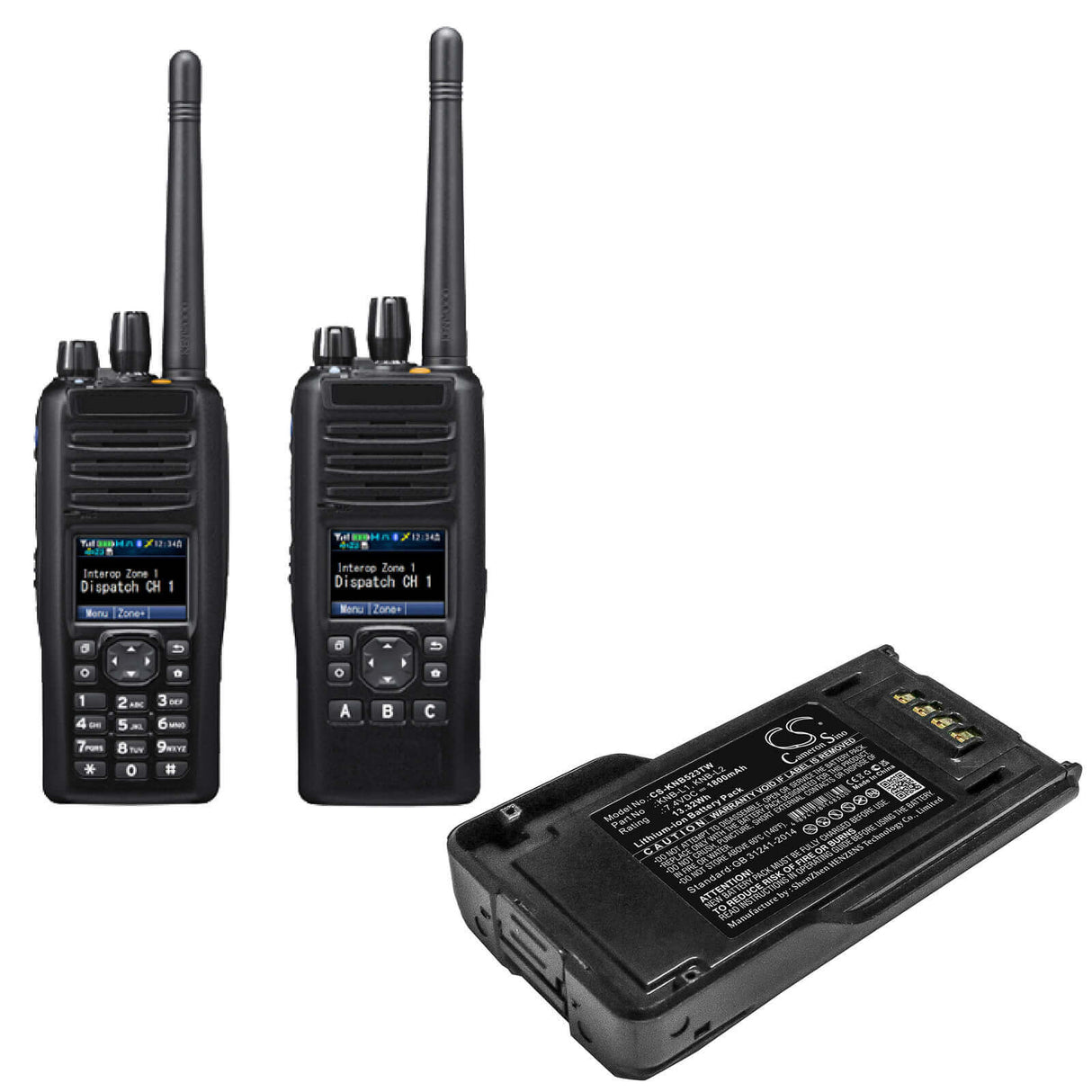 7.4V, Li-ion, 1800mAh, Two-Way Radio battery fits Kenwood, Knb-l1, Nx-5000, Nx-5200, 13.32Wh Two-Way Radio Cameron Sino Technology Limited