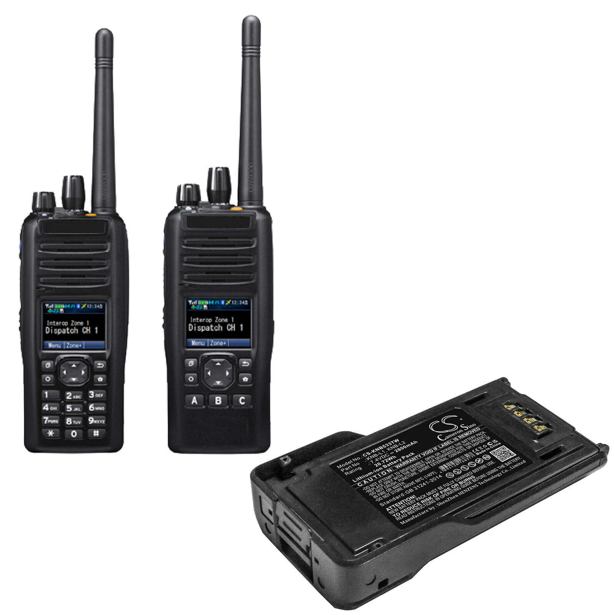 7.4V, Li-ion, 2800mAh, Two-Way Radio battery fits Kenwood, Knb-l1, Nx-5000, Nx-5200, 20.72Wh Two-Way Radio Cameron Sino Technology Limited