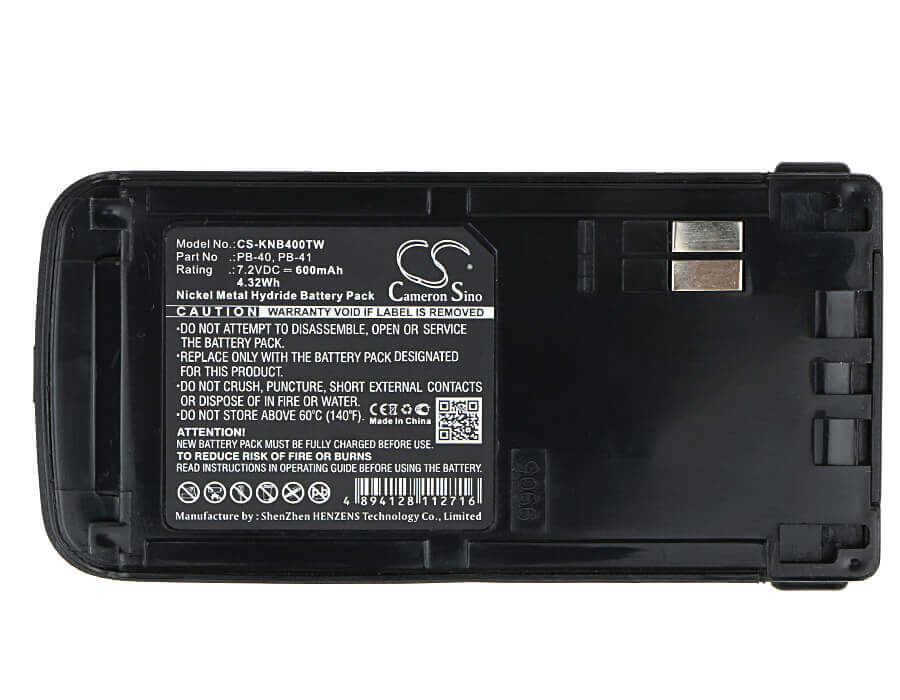 7.2V, Ni-MH, 600mAh, Two-Way Radio battery fits Kenwood, Pb-40, Tk-2118, Tk-3118, 4.32Wh Two-Way Radio Cameron Sino Technology Limited (Suspended)