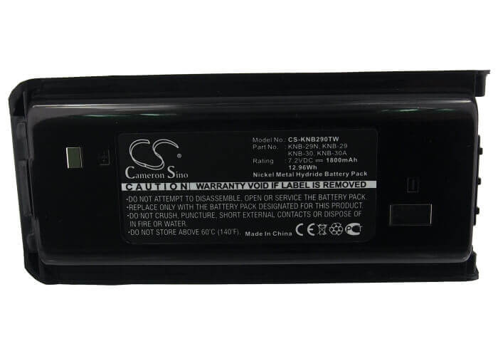7.2V, Ni-MH, 1800mAh, Two-Way Radio battery fits Kenwood, Bpknb29mh, Nx-240, Nx-240v, 12.96Wh Two-Way Radio Cameron Sino Technology Limited