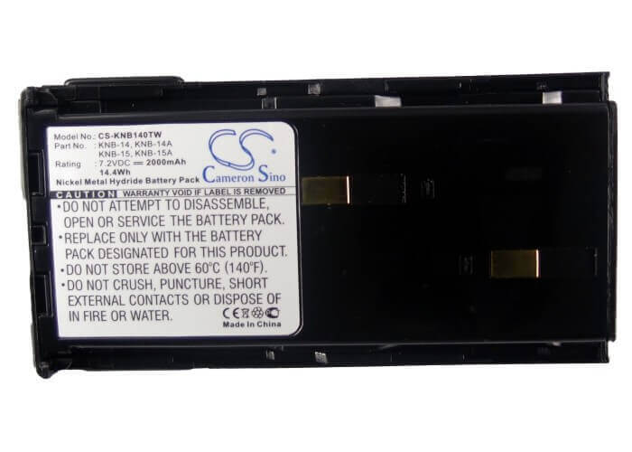 7.2V, Ni-MH, 2000mAh, Two-Way Radio battery fits Kenwood, Knb-14, Cp-213, Tcp-113, 14.4Wh Two-Way Radio Cameron Sino Technology Limited