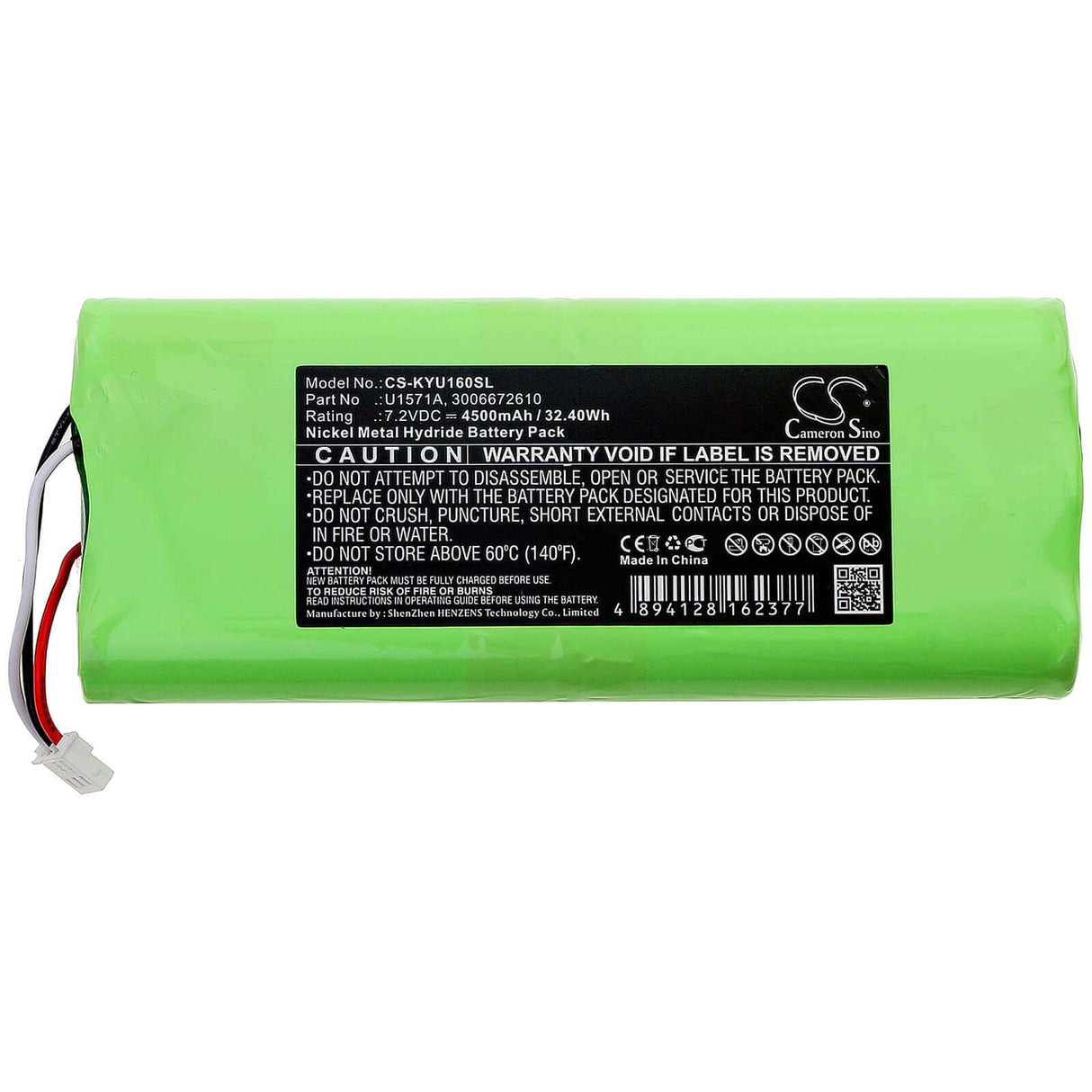 Batterie d'équipement pour Keysight, U1600, U1602a, U1602b 7.2v, 4500mah - 32.40wh Équipement, Enquête, Test Cameron Sino Technology Limited