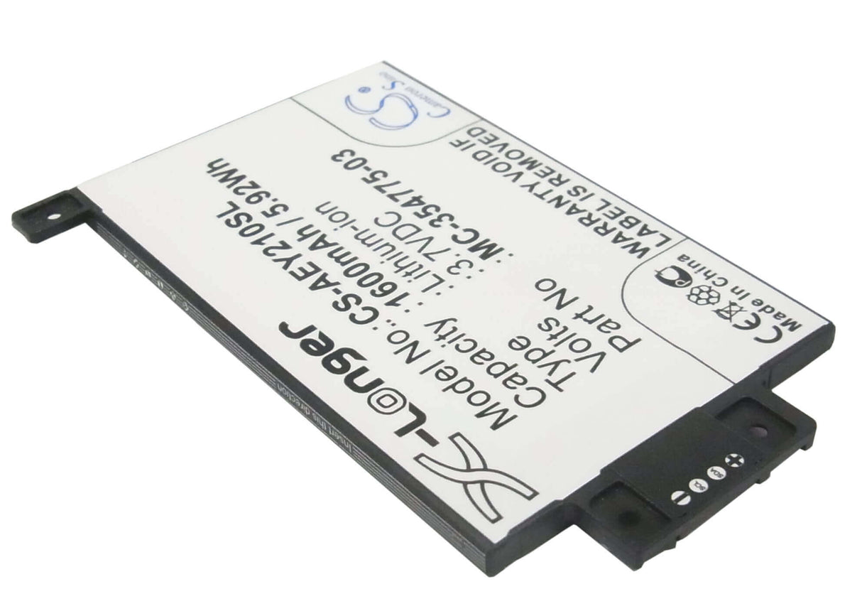 3.7V, Li-ion, 1600mAh, E-book, E-reader battery fits Amazon, 58-000008, Ey21, Kindle Paperwhite 2014 Version, 5.92Wh E-book, E-reader Cameron Sino Technology Limited