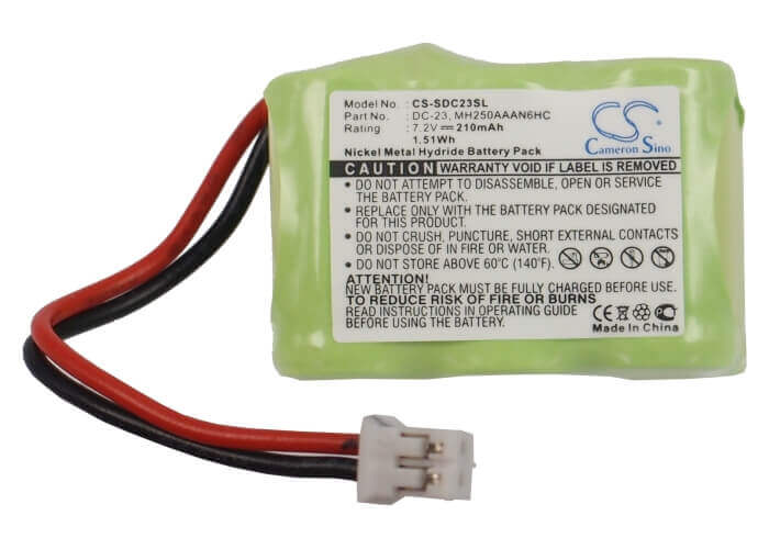 7.2V, Ni-MH, 210mAh, batterie pour collier de chien compatible avec Sportdog, Kinetic, Mh250aaan6hc, Mh250aaan6hc, 1.51Wh Collier de chien Cameron Sino Technology Limited