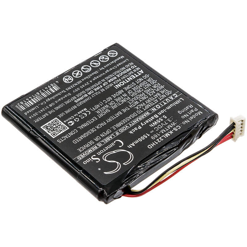 3.7V, Li-ion, 1500mAh, Storage battery fits Kingston, Wmtm-169, Mlw221, 5.55Wh Storage Cameron Sino Technology Limited