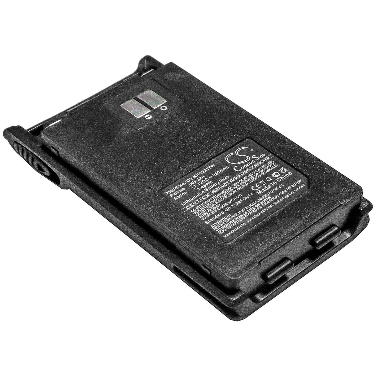 7.4V, Li-ion, 950mAh, Two-Way Radio battery fits Kirisun, Kb-32a, Pt-3200, 7.03Wh Two-Way Radio Cameron Sino Technology Limited
