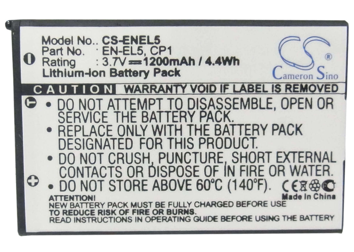 Camera Battery For Klicktel Navigator K5, Nikon, Coolpix 3.7v, 1000mah - 3.7wh Camera Cameron Sino Technology Limited (Camera)