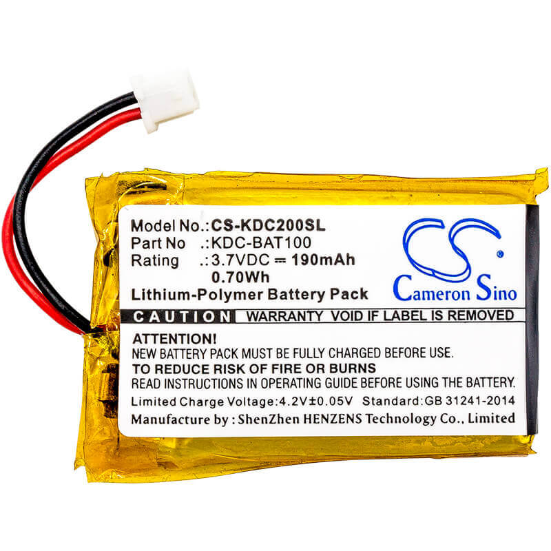 Barcode Scanner Battery For Koamtac, Kdc-100, Kdc-200, 3.7v, 190mah - 0.70wh Barcode Scanner Cameron Sino Technology Limited