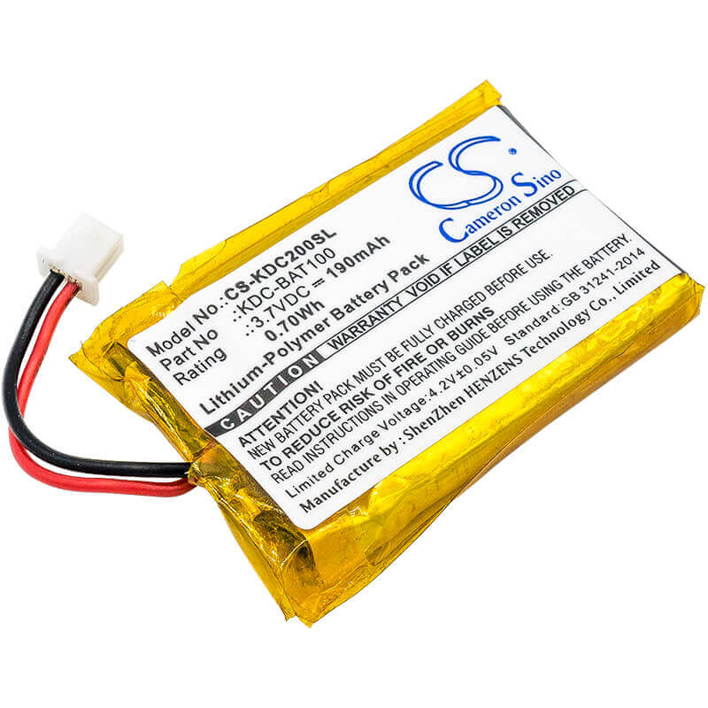 Barcode Scanner Battery For Koamtac, Kdc-100, Kdc-200, 3.7v, 190mah - 0.70wh Barcode Scanner Cameron Sino Technology Limited