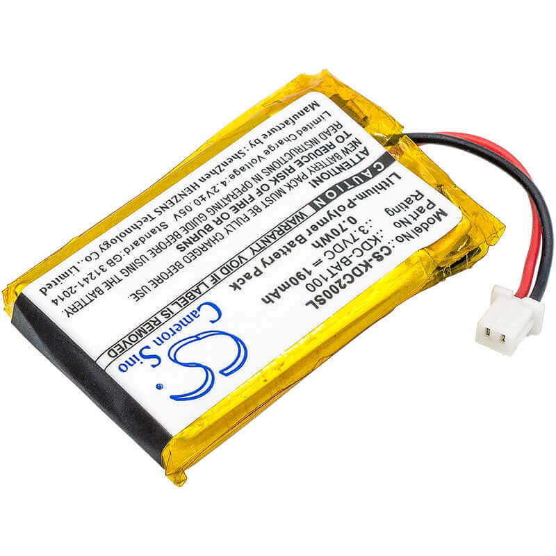 Barcode Scanner Battery For Koamtac, Kdc-100, Kdc-200, 3.7v, 190mah - 0.70wh Barcode Scanner Cameron Sino Technology Limited