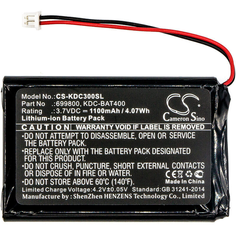 Barcode Scanner Battery For Koamtac, Kdc30, Kdc350, Kdc350r2 3.7v, 1100mah - 4.07wh Barcode Scanner Cameron Sino Technology Limited