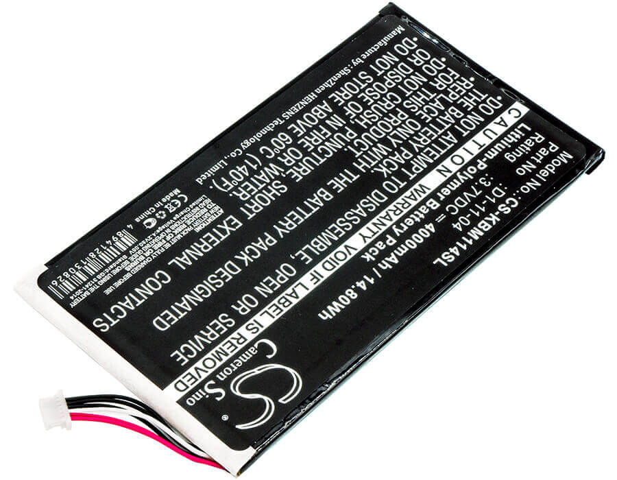 E-Reader battery For Kobo, K080-kdn-b, Vox, D1-11-04 3.7v, 4000mah - 14.80wh E-book, E-reader Cameron Sino Technology Limited