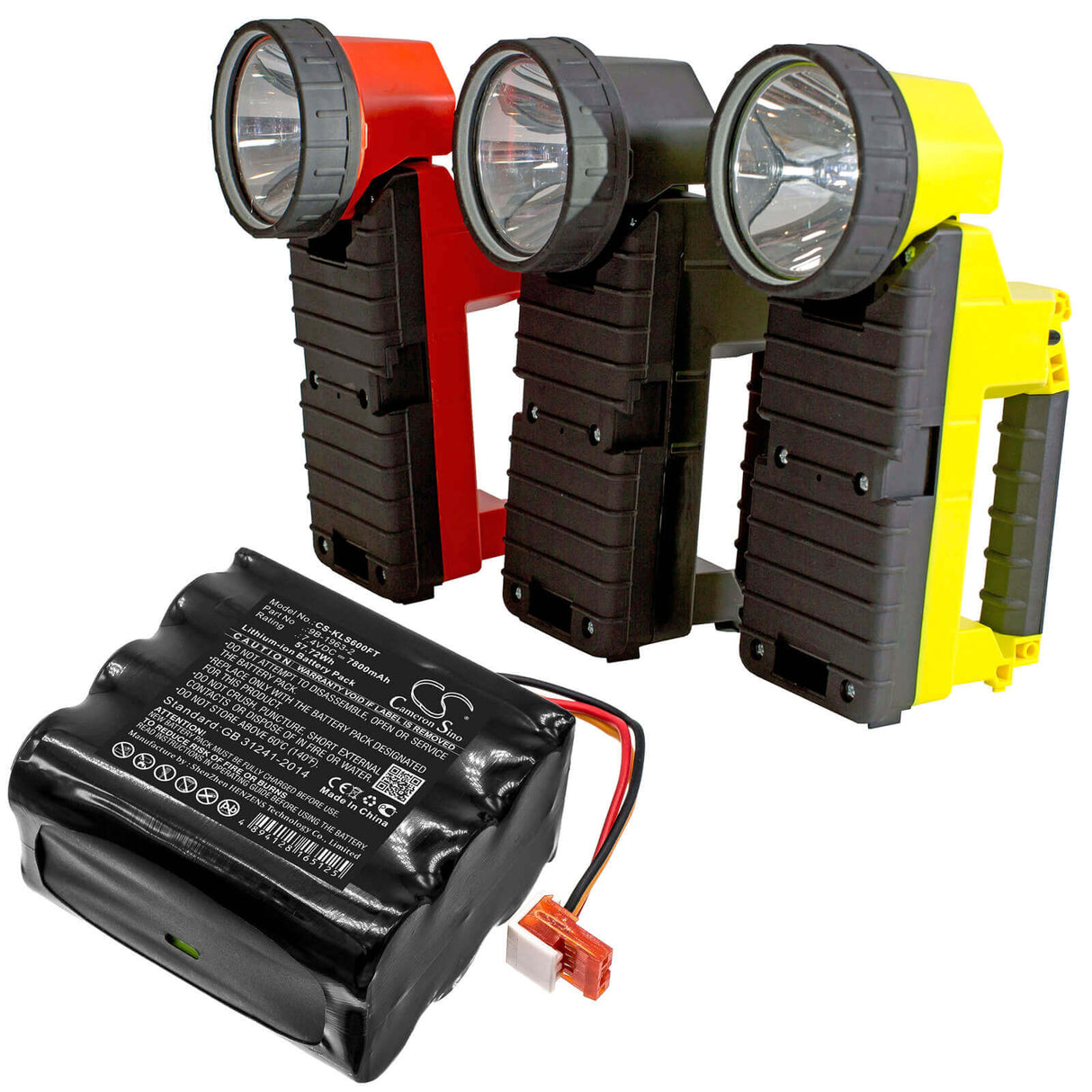 7.4V, Li-ion, 7800mAh, Flashlight battery fits Koehler, Lighthawk, 9b-1963-2, 57.72Wh Flashlight Cameron Sino Technology Limited