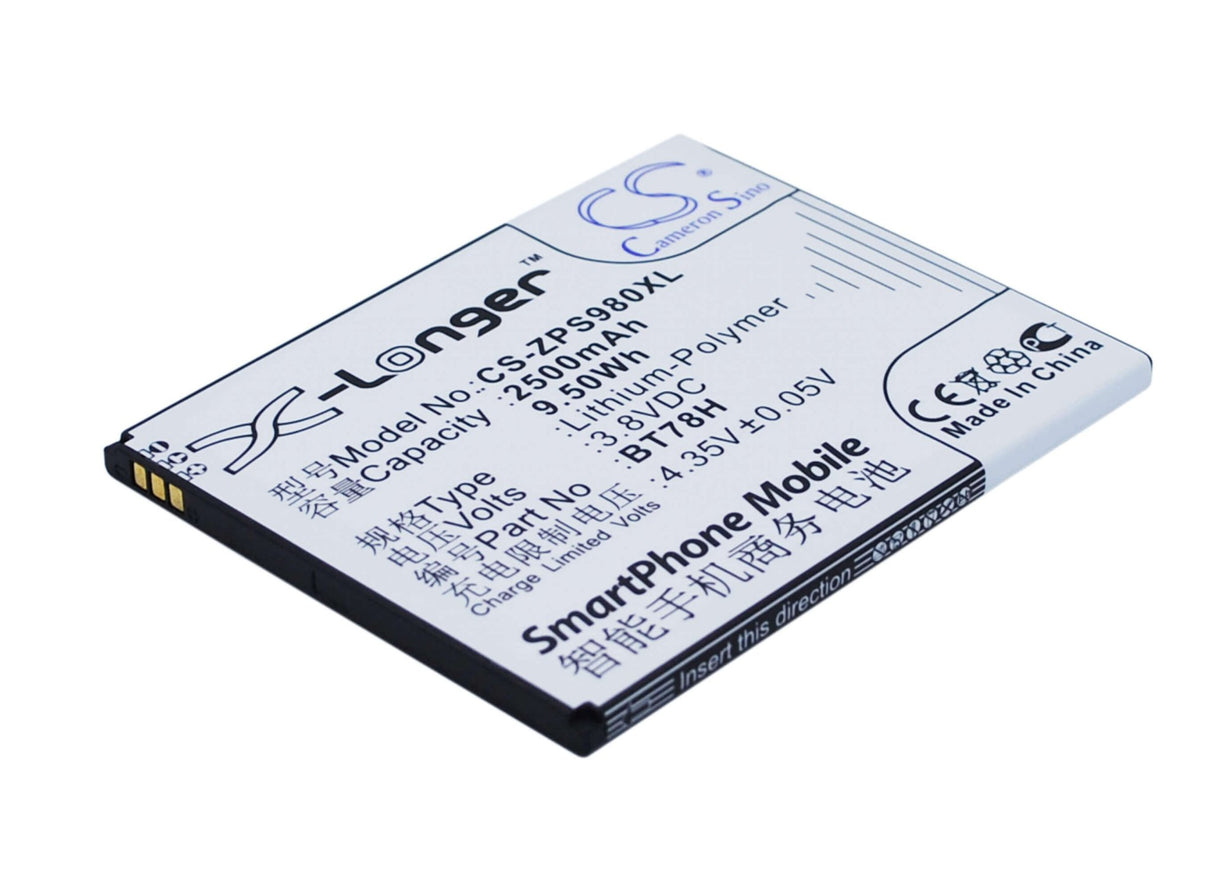 3,8V, Li-Polymère, 2500mAh, batterie de smartphone compatible avec Komu, Zopo, Bt78h, K5, 9,5Wh Mobile, Smartphone Cameron Sino Technology Limited (Smartphone)
