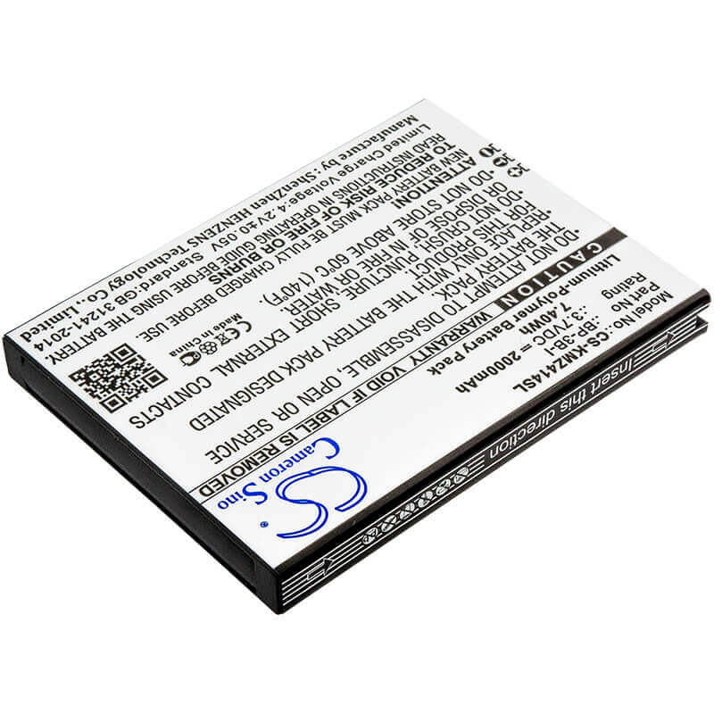 3.7V, Li-Polymer, 2000mAh, batterie de smartphone compatible avec Kruger&matz, Bp-3b-i, Drive, Drive 2, 7.4Wh Mobile, SmartPhone Cameron Sino Technology Limited (Suspendu)