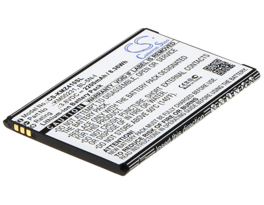 3.8V, Li-ion, 2200mAh, SmartPhone battery fits Smartfren, Kruger&matz, Bl-5n-i, Km0410, Km0413, 8.36Wh Mobile, SmartPhone Cameron Sino Technology Limited (Smartphone)