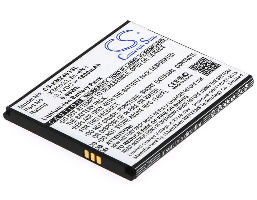 3.7V, Li-ion, 1800mAh, SmartPhone battery fits Kruger&matz, Bl-4n-i, Andromax I6c, Km0403, 6.66Wh Mobile, SmartPhone Cameron Sino Technology Limited (Smartphone)