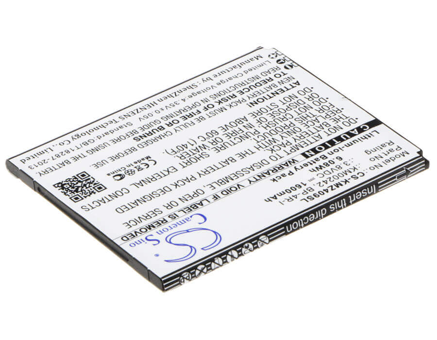 Battery For Kruger&matz Soul, Km0409, Soul 2 3.8v, 1600mah - 6.08wh Batteries for Electronics Cameron Sino Technology Limited (Suspended)