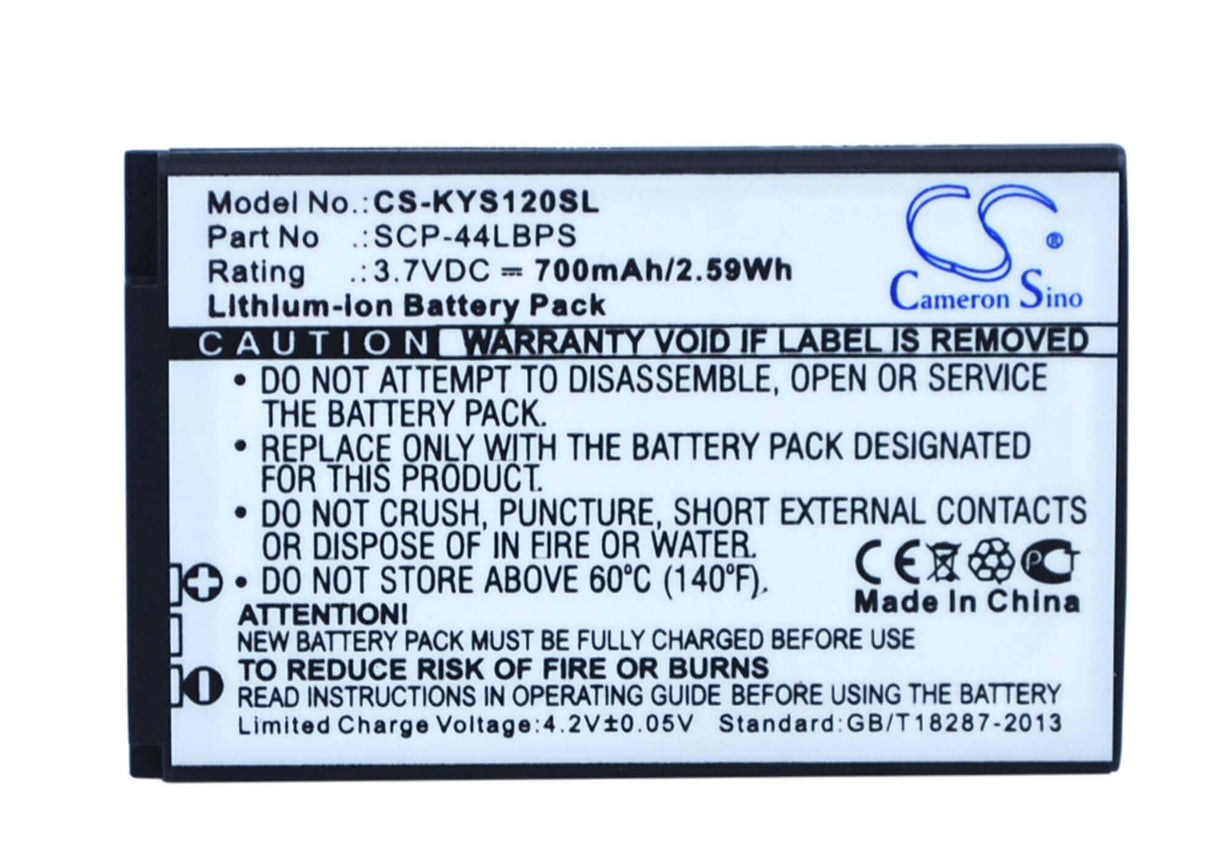 Battery For Kyocera Brio, Brio S3015 3.7v, 700mah - 2.59wh Batteries for Electronics Cameron Sino Technology Limited (Suspended)