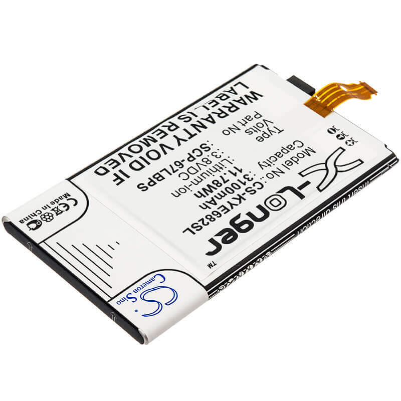 3.8V, Li-ion, 3100mAh, SmartPhone battery fits Kyocera, 5aaxbt099gea, Duraforce Pro, E6810, 11.78Wh Mobile, SmartPhone Cameron Sino Technology Limited (Smartphone)