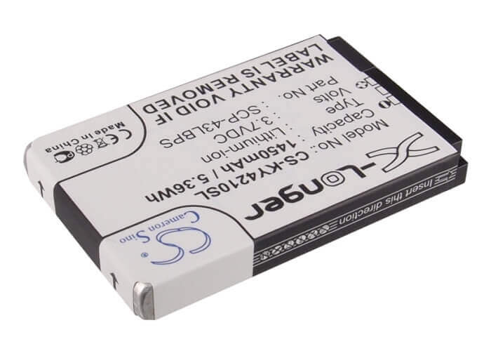 3.7V, Li-ion, 1450mAh, SmartPhone battery fits Kyocera, 5aaxbt048gea, Duracore, Duracore E4210, 5.37Wh Mobile, SmartPhone Cameron Sino Technology Limited (Smartphone)