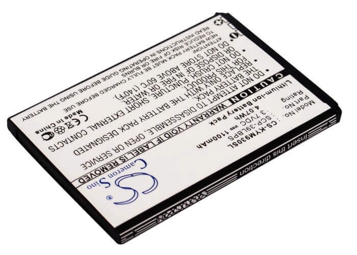3.7V, Li-ion, 1100mAh, SmartPhone battery fits Kyocera, Kaba-01, Echo, M9300, 4.07Wh Mobile, SmartPhone Cameron Sino Technology Limited (Smartphone)