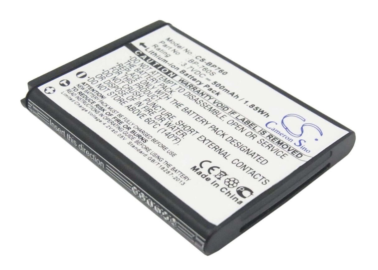 Battery For Kyocera I4r, I4rb, I4rbk 3.7v, 500mah - 1.85wh Camera Cameron Sino Technology Limited (Suspended)