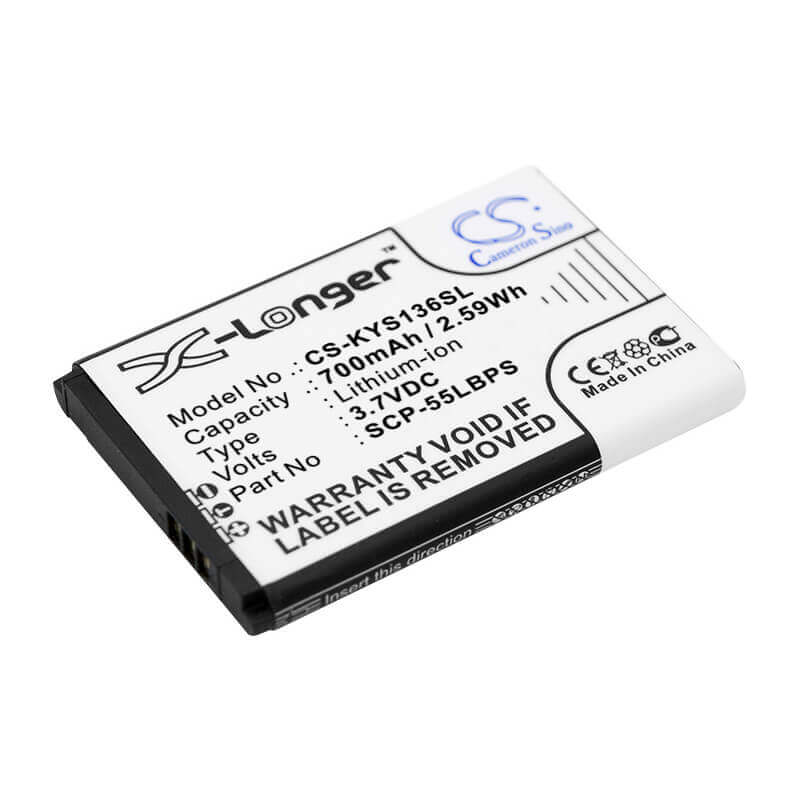 3.7V, Li-ion, 700mAh, SmartPhone battery fits Kyocera, 5aaxbt067gea, Jax S1360, Rally S1370, 2.59Wh Mobile, SmartPhone Cameron Sino Technology Limited (Smartphone)