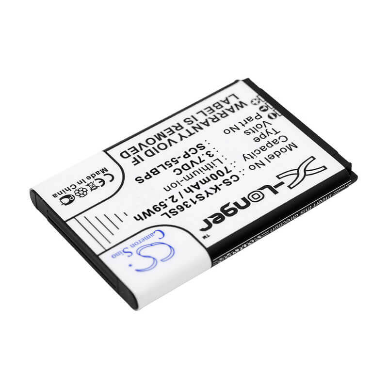 3.7V, Li-ion, 700mAh, SmartPhone battery fits Kyocera, 5aaxbt067gea, Jax S1360, Rally S1370, 2.59Wh Mobile, SmartPhone Cameron Sino Technology Limited (Smartphone)