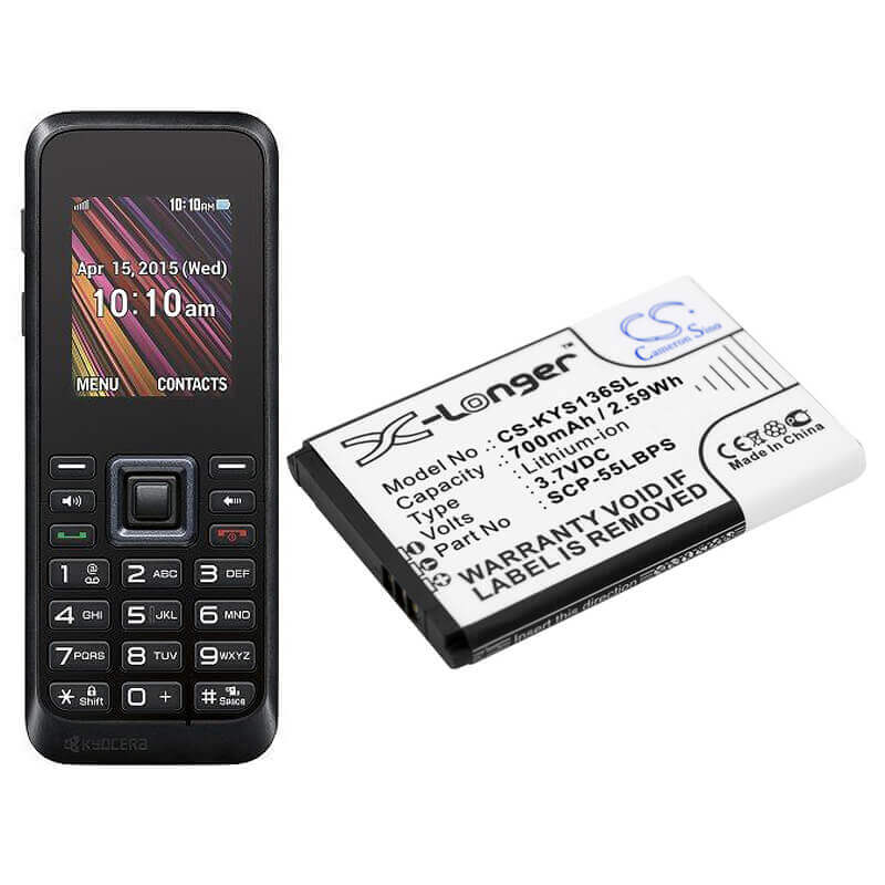 3.7V, Li-ion, 700mAh, SmartPhone battery fits Kyocera, 5aaxbt067gea, Jax S1360, Rally S1370, 2.59Wh Mobile, SmartPhone Cameron Sino Technology Limited (Smartphone)