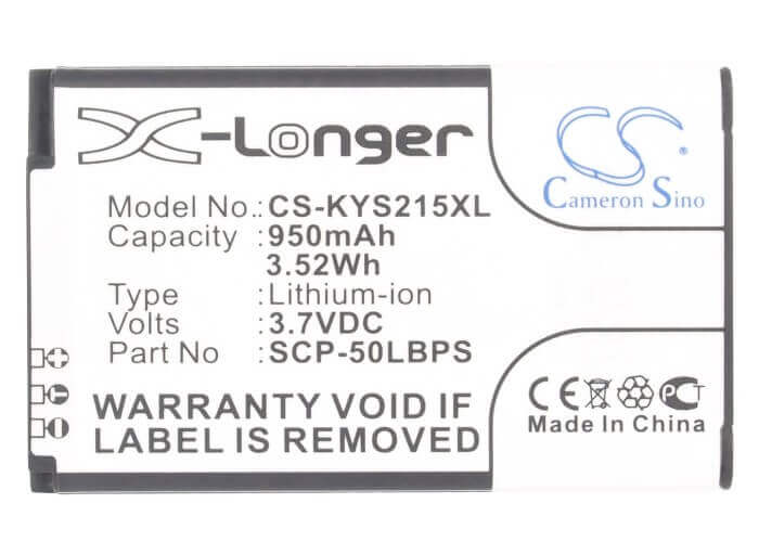 3,7V, Li-ion, 950mAh, batterie pour smartphone compatible avec Kyocera, 5aaxbt062gea, C2150, Coast S2151, 3,52Wh Mobile, Smartphone Cameron Sino Technology Limited (Smartphone)