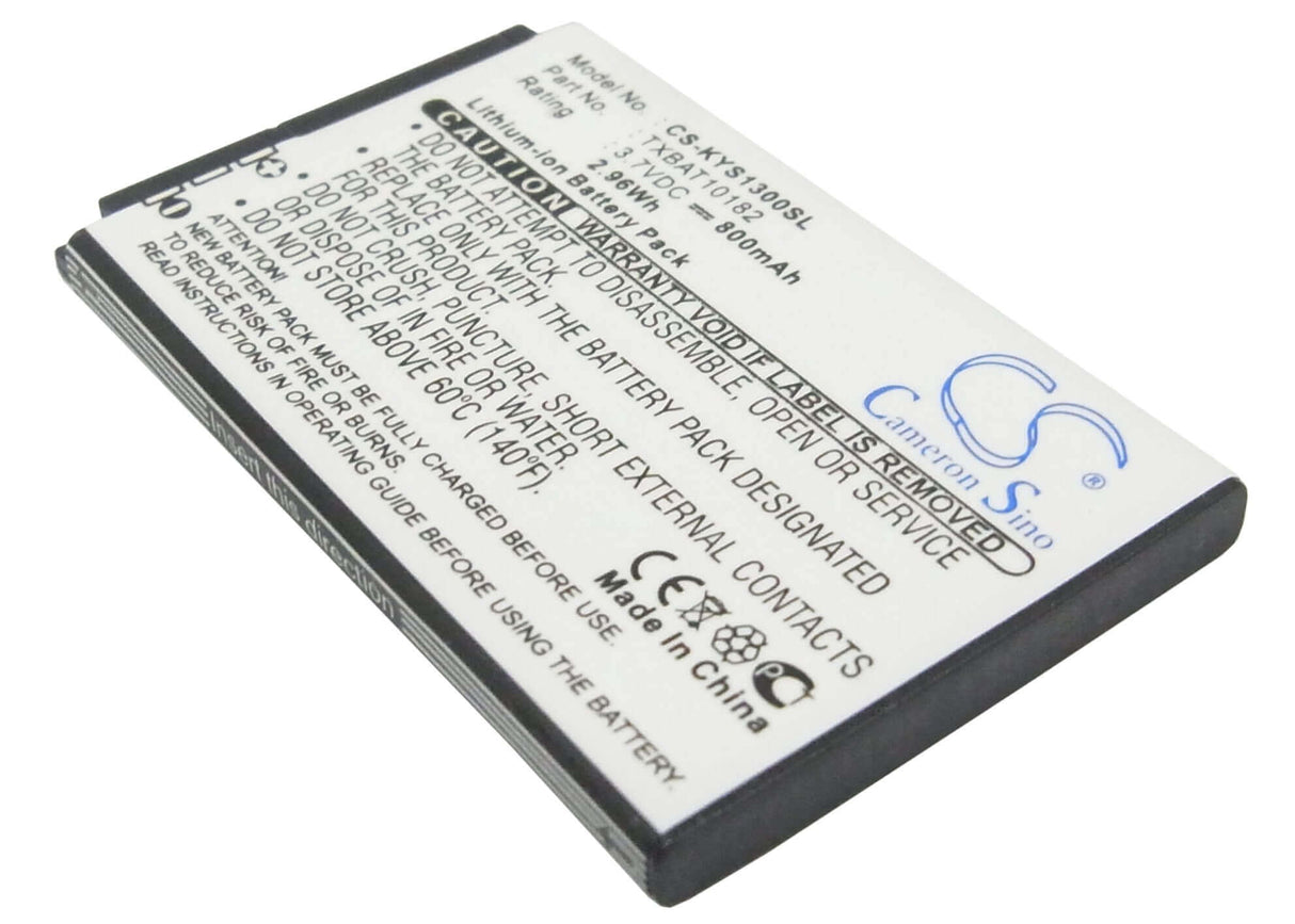 Battery For Kyocera S1300, S1300 Melo, Domino S1310 3.7v, 800mah - 2.96wh Batteries for Electronics Cameron Sino Technology Limited (Suspended)