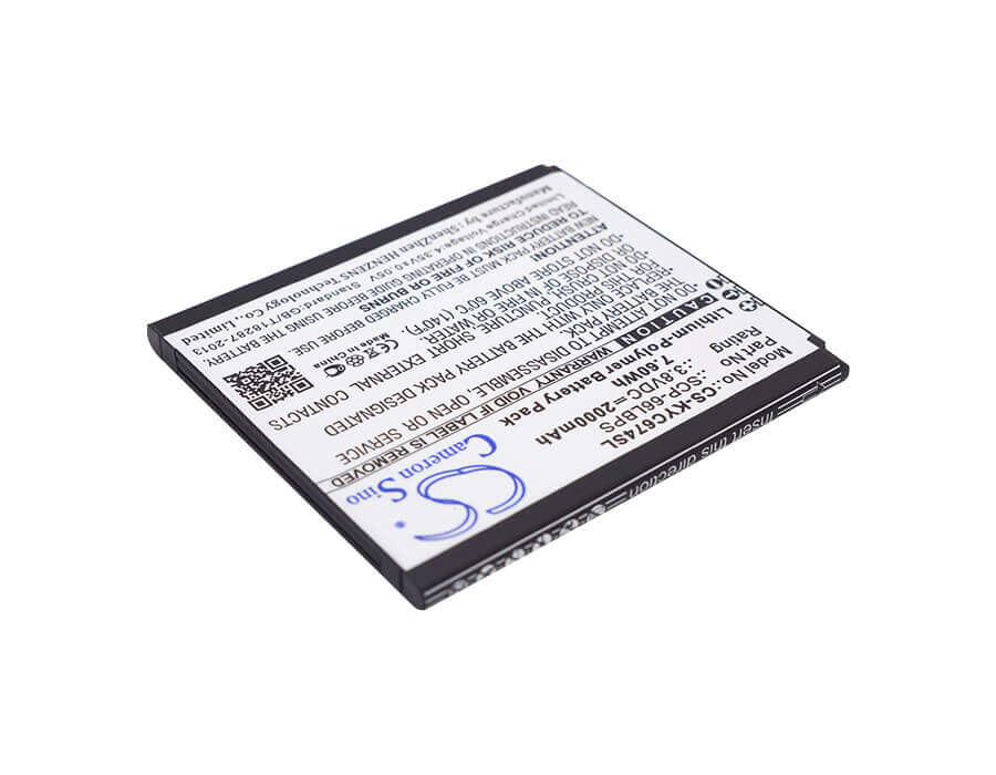 3.8V, Li-Polymer, 2000mAh, batterie de smartphone compatible avec Kyocera, 5aaxbt094gea, 6407a, C6742, 7.6Wh Mobile, SmartPhone Cameron Sino Technology Limited (Suspendu)