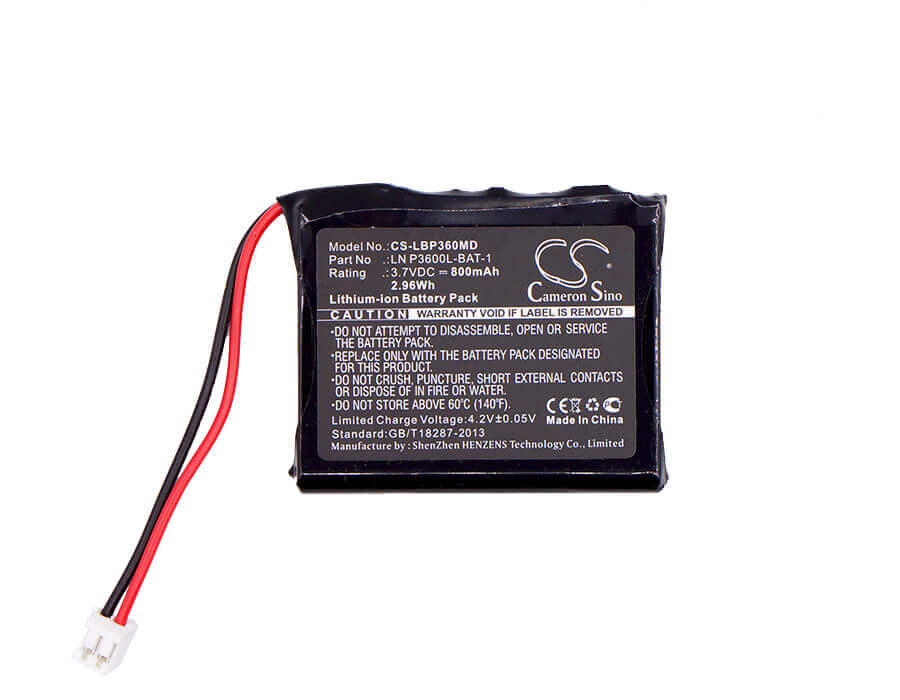 3.7V, Li-ion, 800mAh, Medical battery fits Labnet, Ln P3600l-bat-1, Multichannel Pipettes, Single, 2.96Wh Medical Cameron Sino Technology Limited (Medical)
