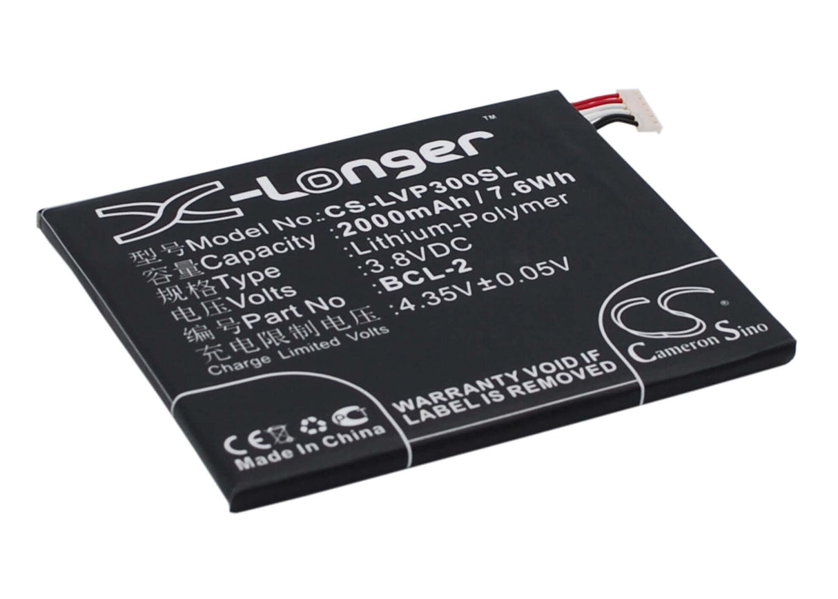 3.8V, Li-Polymer, 2000mAh, SmartPhone battery fits Lava, Bcl-2, Iris Pro 30, 7.6Wh Mobile, SmartPhone Cameron Sino Technology Limited (Suspended)
