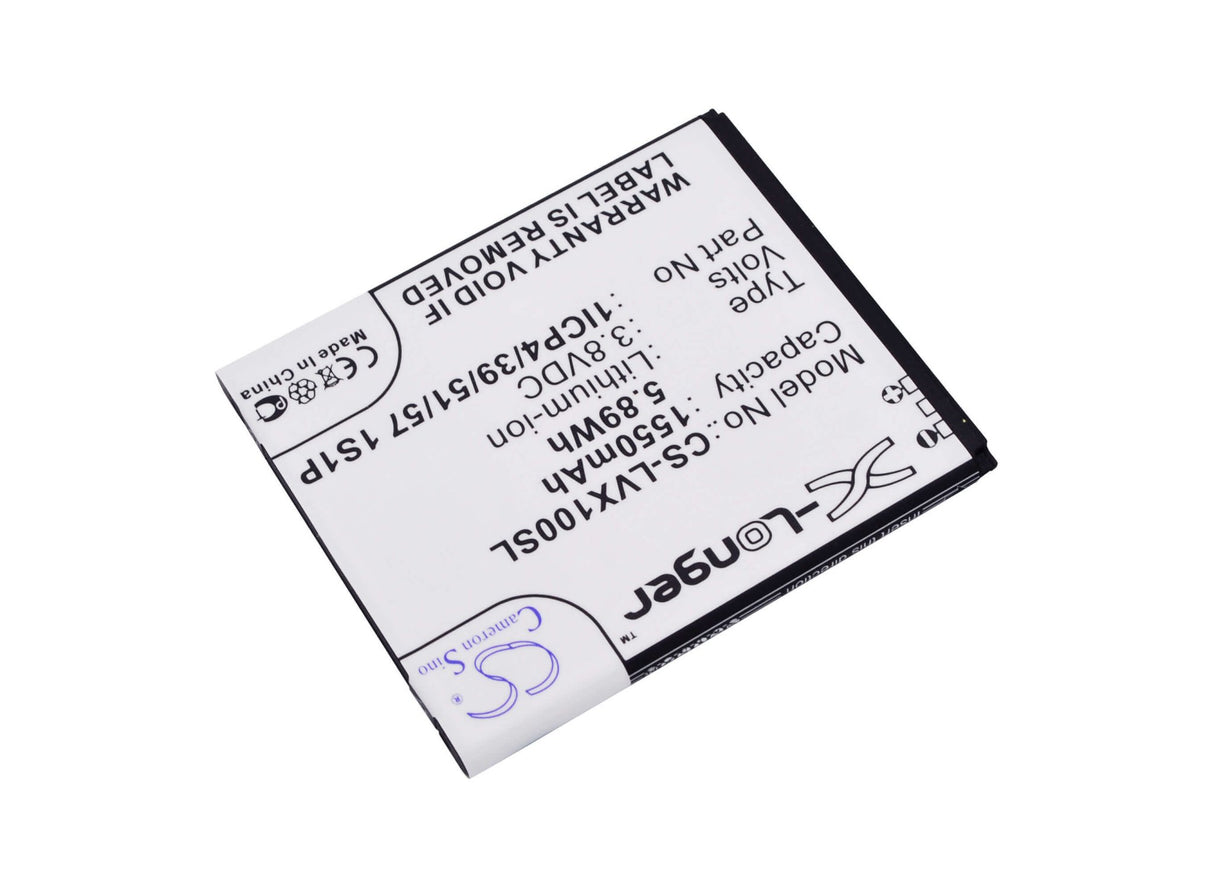 3.8V, Li-ion, 1550mAh, SmartPhone battery fits Lava, 1icp4/39/51/57 1s1p, Iris X1 Atoms, 5.89Wh Mobile, SmartPhone Cameron Sino Technology Limited (Suspended)