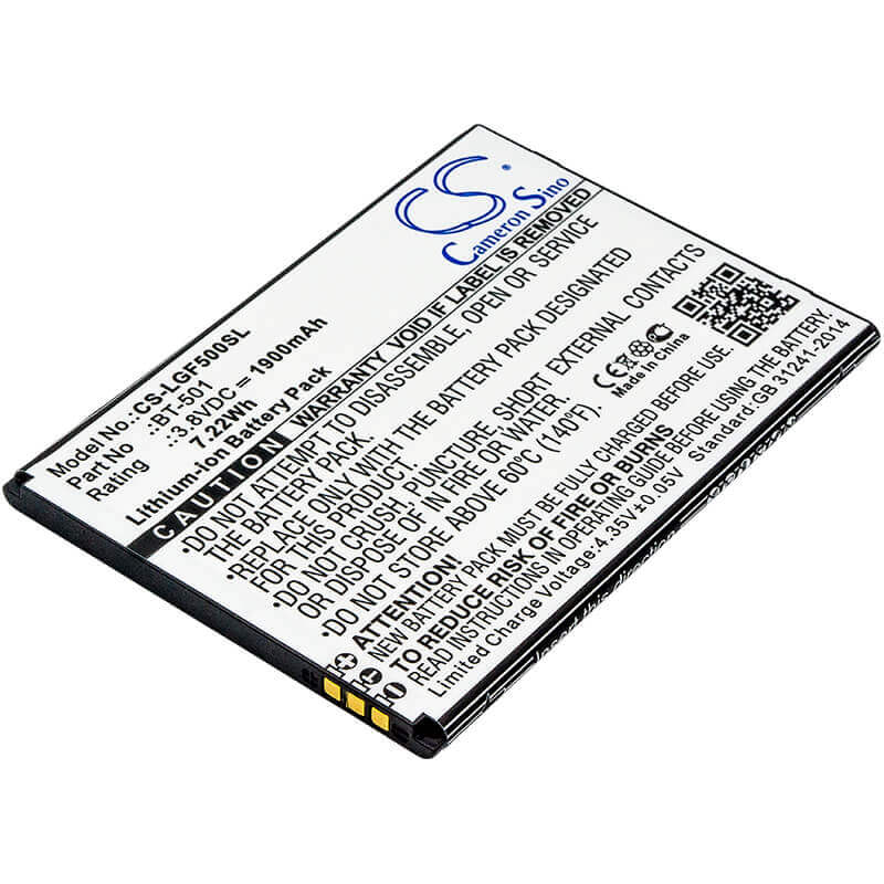 3.8V, Li-ion, 1900mAh, SmartPhone battery fits Leagoo, Bt-501, Alfa 5, 7.22Wh Mobile, SmartPhone Cameron Sino Technology Limited (Smartphone)