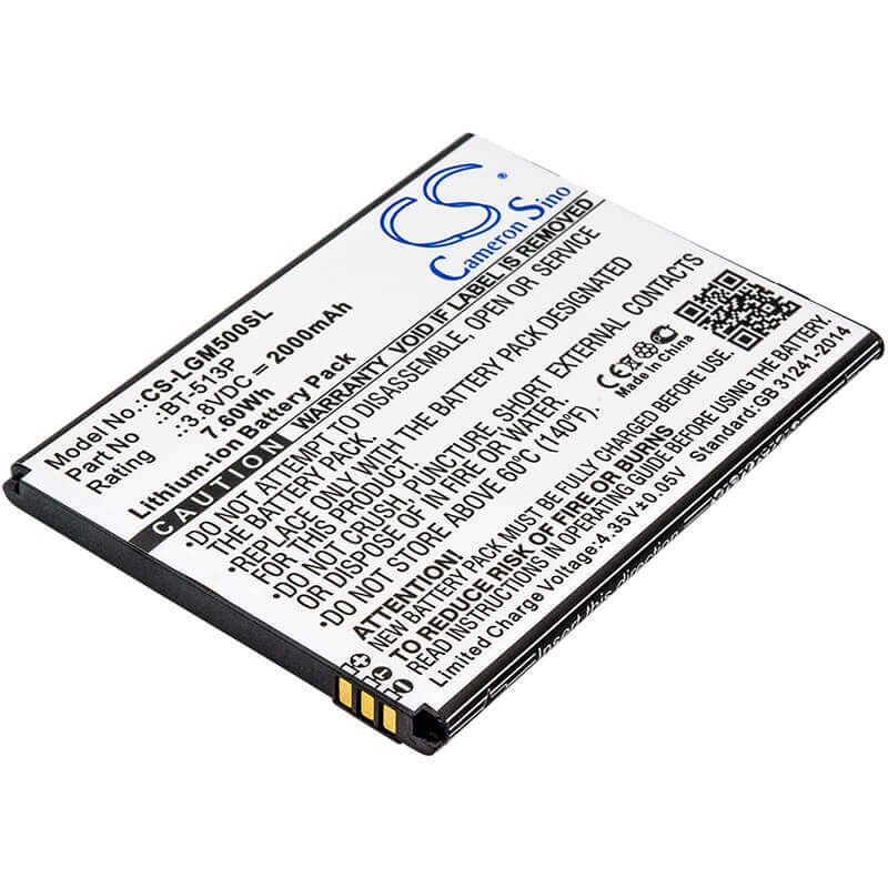 3.8V, Li-ion, 2000mAh, SmartPhone battery fits Leagoo, Bt-513p, M5, 7.6Wh Mobile, SmartPhone Cameron Sino Technology Limited (Suspended)