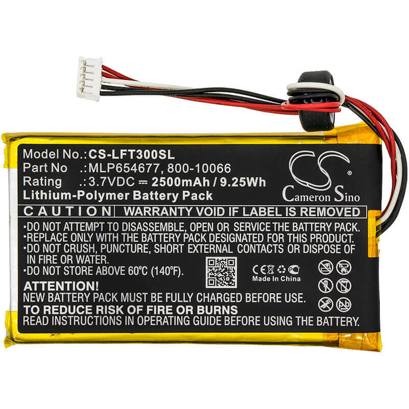 3.7V, Li-Polymer, 2500mAh, Tablet battery fits Leapfrog, 800-10066, Leappad 3, Leappad3, 9.25Wh Tablet Cameron Sino Technology Limited