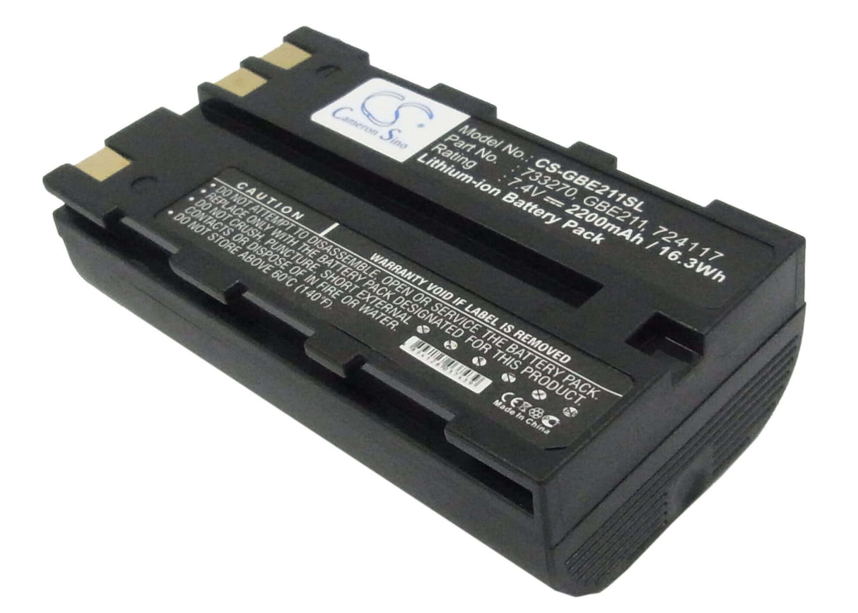 7.4V, Li-ion, 2200mAh, Batterie d'équipement compatible avec Leica, 724117, ATX1200, Atx900, 16.28Wh Équipement, Enquête, Test Cameron Sino Technology Limited