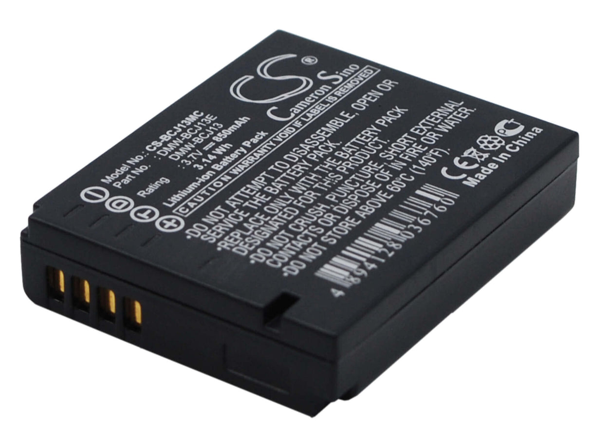 Camera Battery For Panasonic & Leica DMW-BCJ13, D-lux5e, D-lux6, V-lux 3.7v, 850mah - 3.15wh Camera Cameron Sino Technology Limited (Camera)