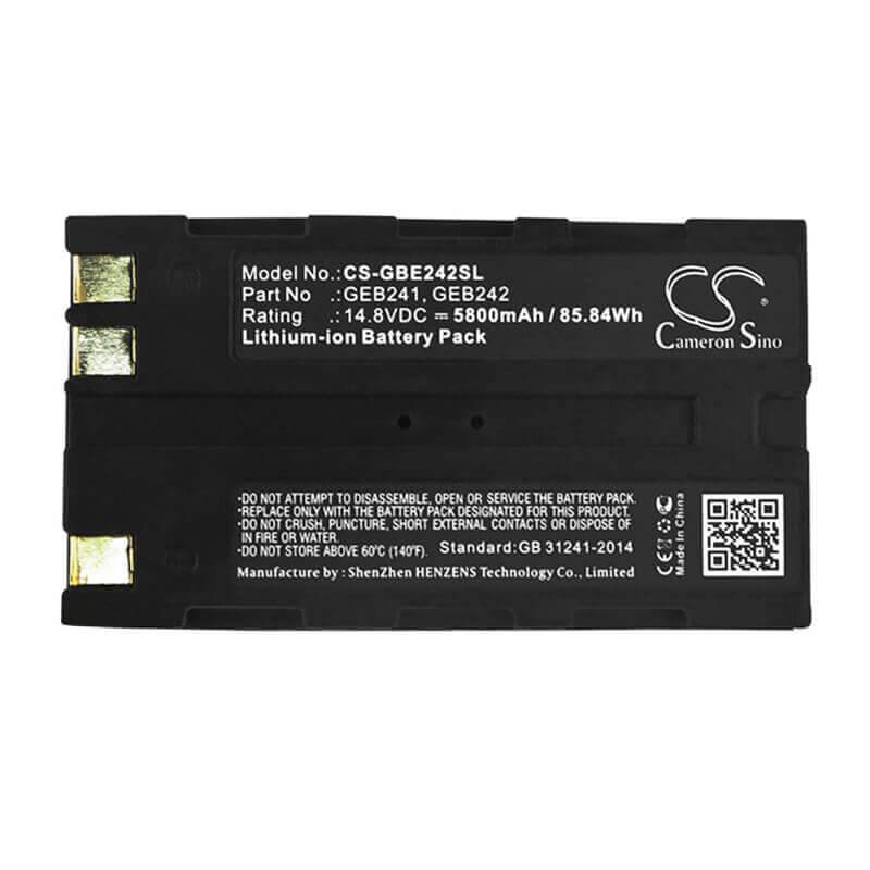 14.8V, Li-ion, 5800mAh, Equipment battery fits Leica, Adirpro, 10686, 85.84Wh Equipment, Survey, Test Cameron Sino Technology Limited