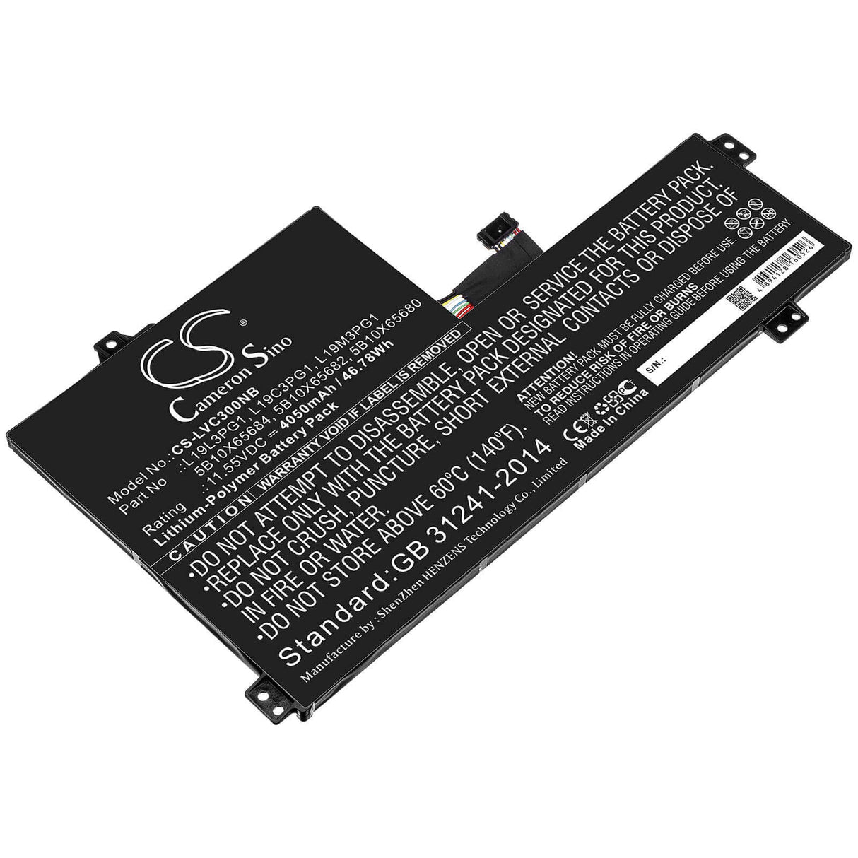 Notebook Battery For Lenovo, 100e Chromebook 2nd, 300e Chromebook 2nd 11.55v, 4050mah - 46.78wh Notebook, Laptop Cameron Sino Technology Limited