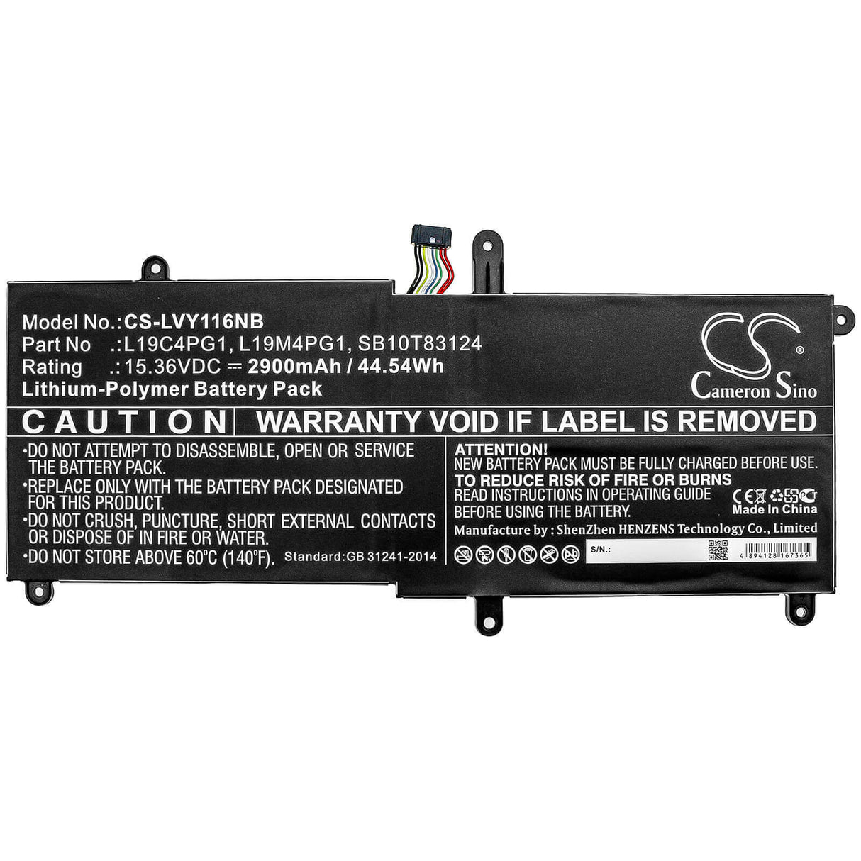 Battery For Lenovo, 11e Yoga Gen 6 20ses00100, 11e Yoga Gen 6 20ses00200 15.36v, 2900mah - 44.54wh Notebook, Laptop Cameron Sino Technology Limited