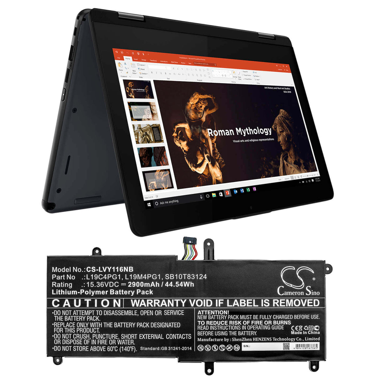 Battery For Lenovo, 11e Yoga Gen 6 20ses00100, 11e Yoga Gen 6 20ses00200 15.36v, 2900mah - 44.54wh Notebook, Laptop Cameron Sino Technology Limited