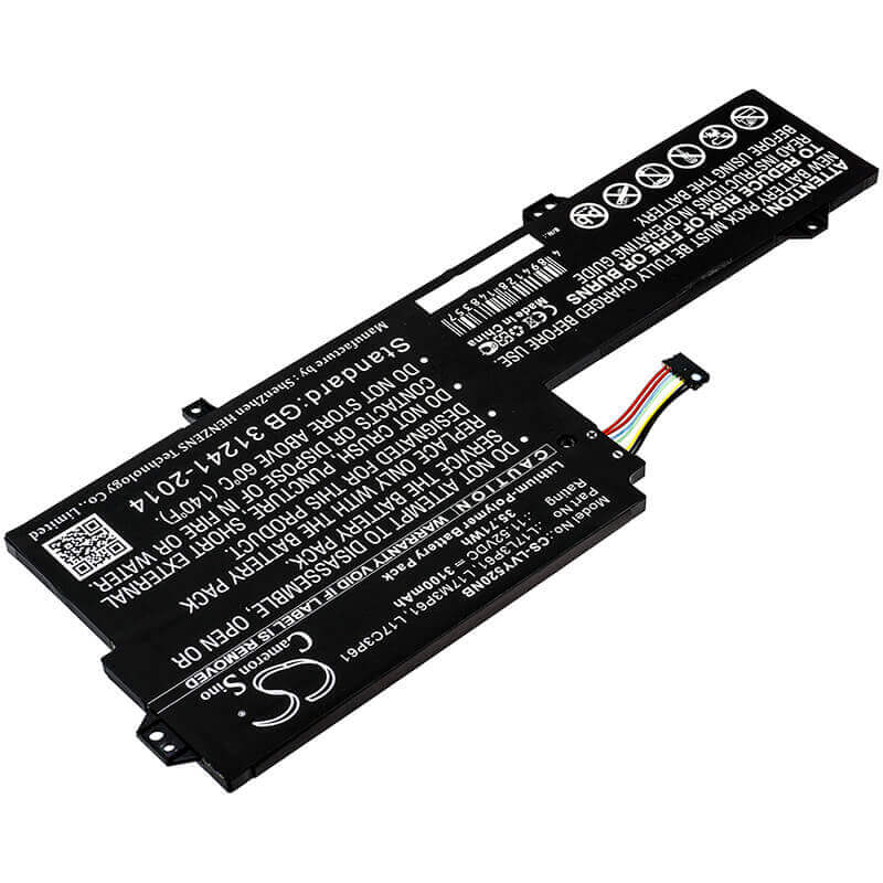 Batterie d'ordinateur portable pour Lenovo, 7000-13, Chao7000-13, Ideapad 320s-13ikb 11.52v, 3100mah - 35.71wh Ordinateur portable, Cameron Sino Technology Limited