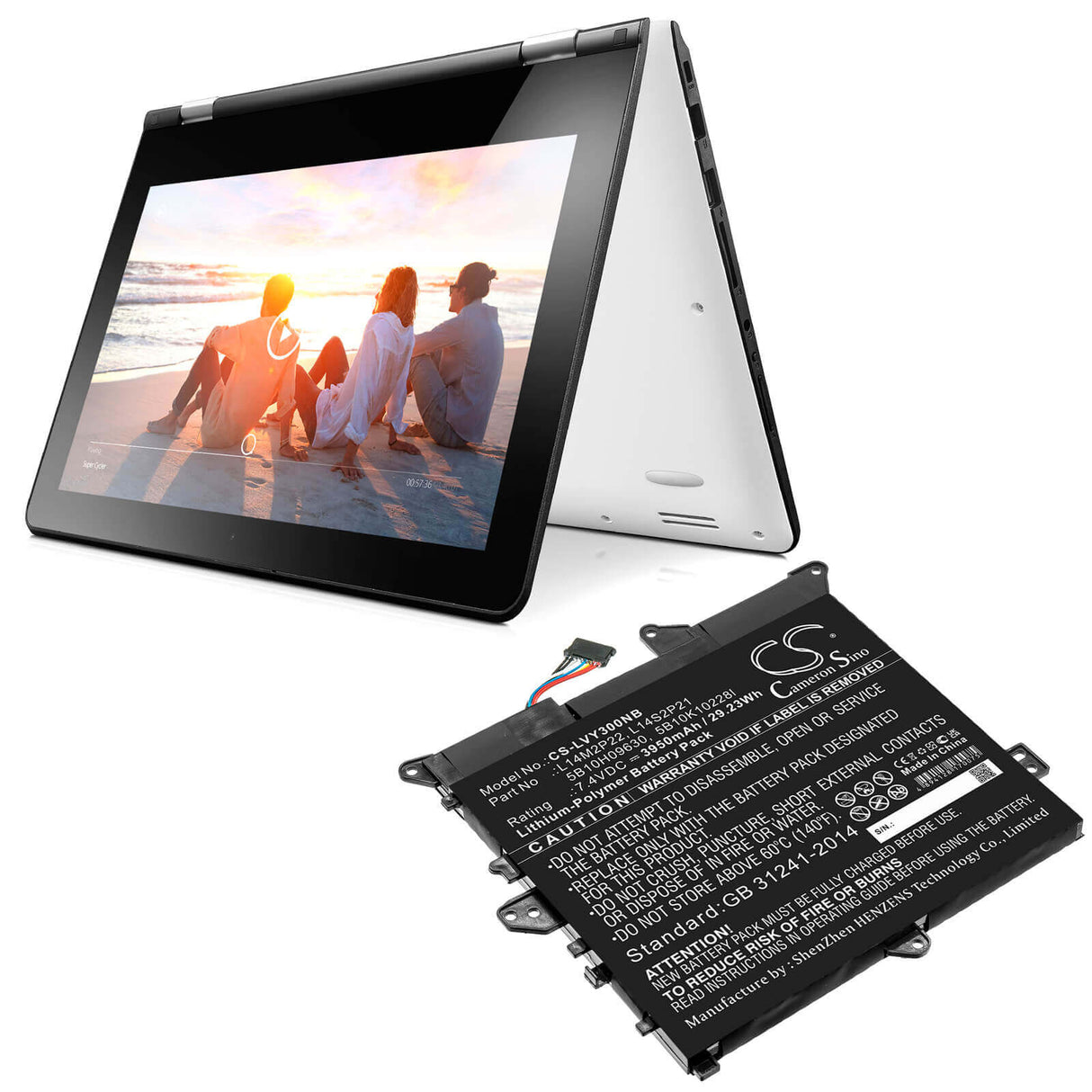 Battery For Lenovo, 80lx, 80lx001kus, 80lxx005us 7.4v, 3950mah - 29.23wh Notebook, Laptop Cameron Sino Technology Limited