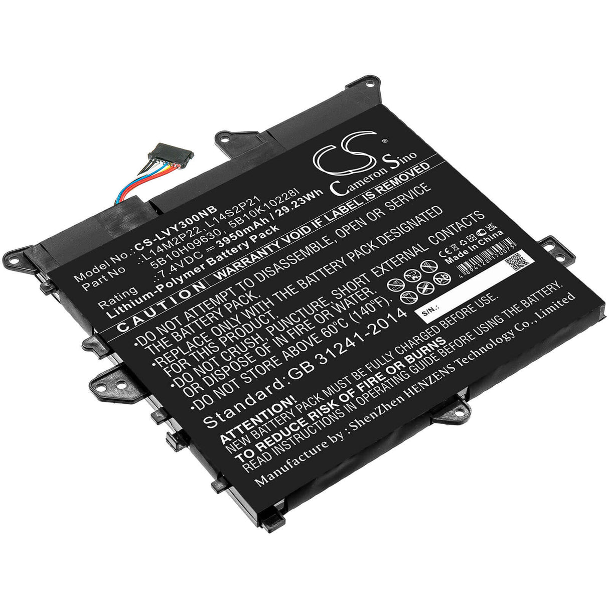 Battery For Lenovo, 80lx, 80lx001kus, 80lxx005us 7.4v, 3950mah - 29.23wh Notebook, Laptop Cameron Sino Technology Limited